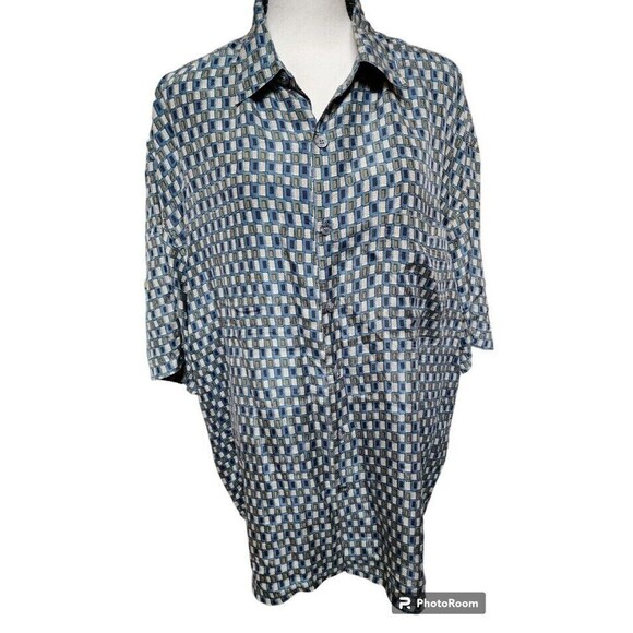Porcini Silk Mens Shirt Size Large Soft Breathable Flowy - Picture 1 of 7